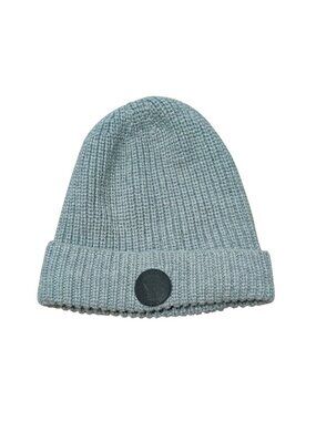 Rainforest Beanie One Size Gray Rib Knit Cuffed Fleece Lined Logo Winter Ski Hat